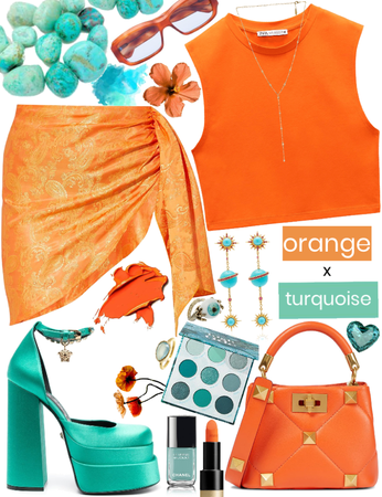 orange & turquoise