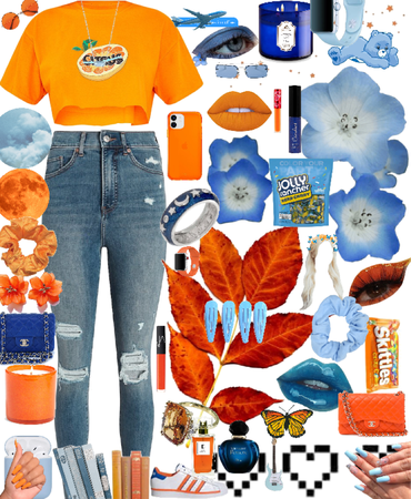 blue and orange