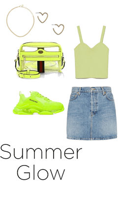 neon summer outfit designer