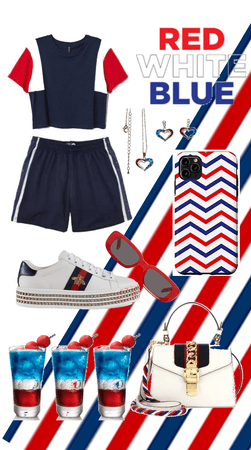 red white blue