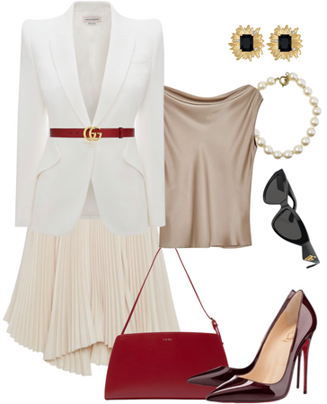 chic in white and burgundy