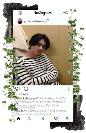 Jun's No Makeup Instagram Post