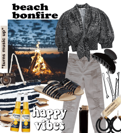 beach bonfire party