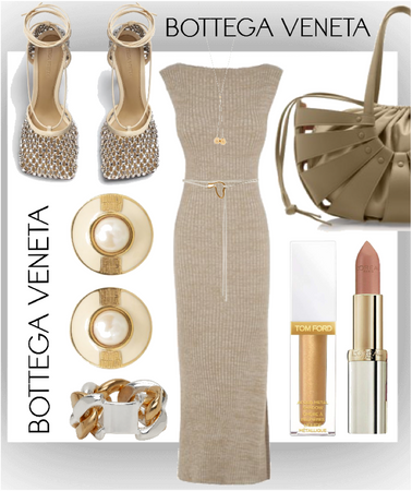 Bottega Veneta beige with gold