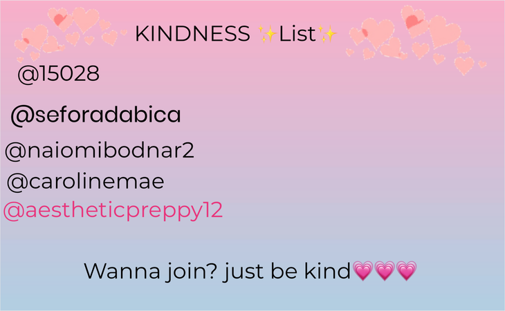 Kindness list