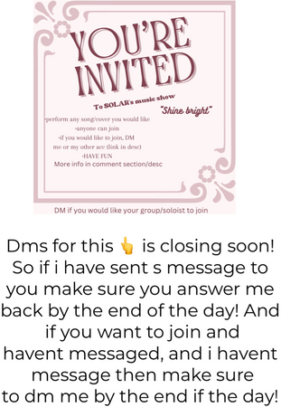DMS ARE CLOSING SOON!!