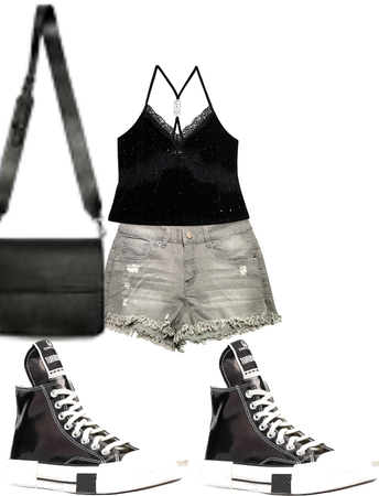 black and grey outfit!