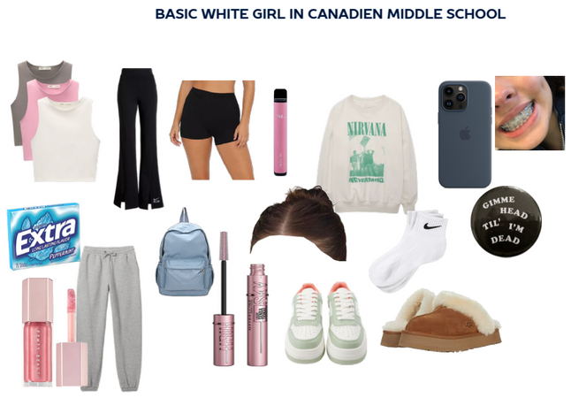 Basic white girl in canadien middle school