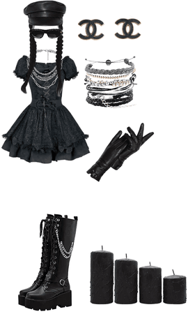 full black dress