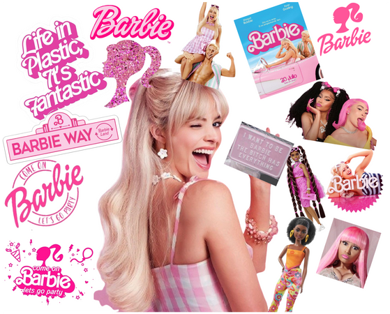 Barbie explosion wallpaper