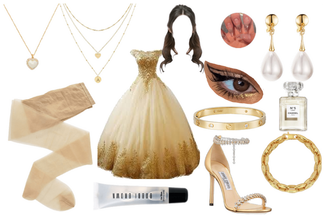 Golden prom dress