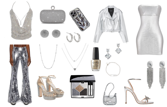 Cute and stylish silver outfits for fancy outings