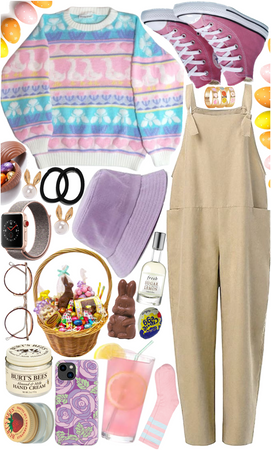 Pastel Easter Overalls
