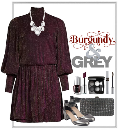 Burgundy & Grey