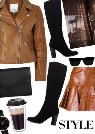 leather luxxe outfit