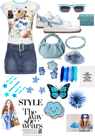 Blue/Light blue outfit