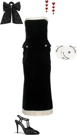 Chanel Vintage Chanel Black Velvet Gown as seen on Oscar's 2023