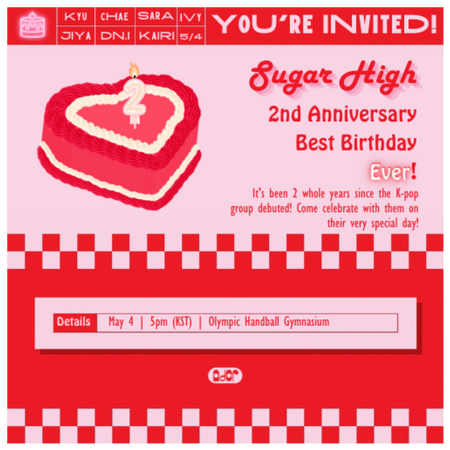 Sugar High Best Birthday Ever Anniversary Invite