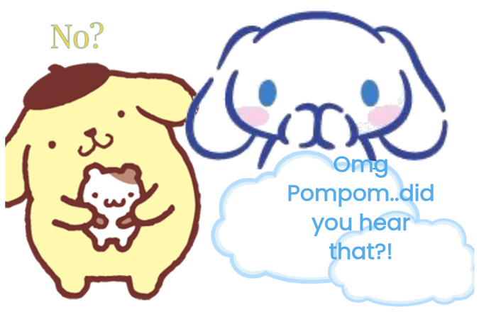 Cinnamoroll freaks out bc he hears a Knock at door