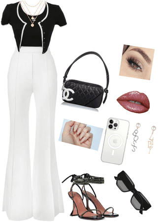 Outfit with white pants