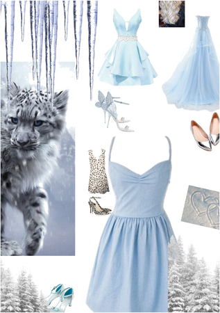 ice blue and snow leopard
