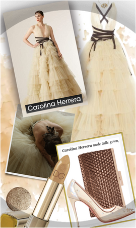 Carolina Herrera: nude tulle gown