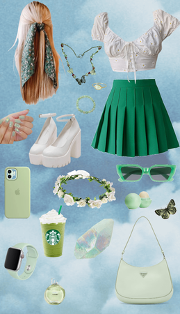 soft green summer outfit