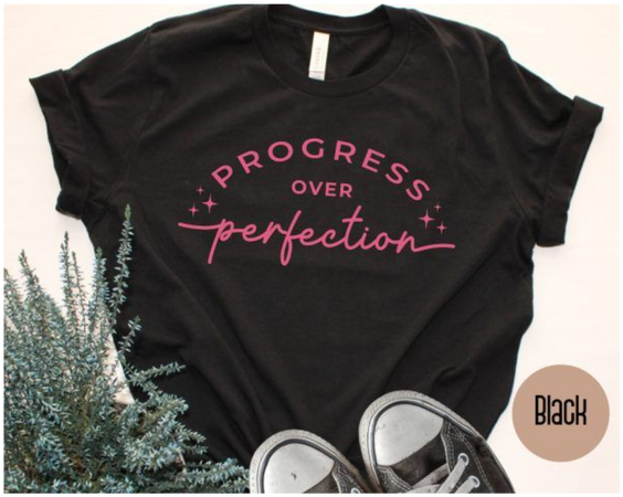 Progress Over Perfection Inspiring Teacher T-Shirt
