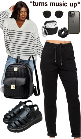 Black & White casual Friday outfit