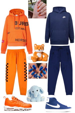 orange and blue comfy