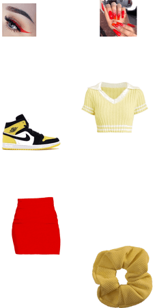 simple red and yellow look