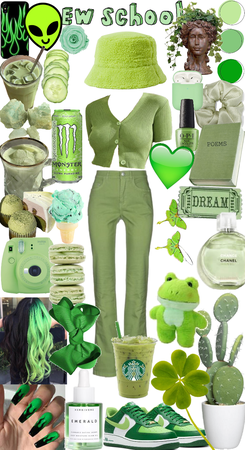 green school outfit