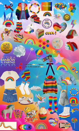 Rainbow Brite Aesthetic Board