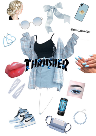 cute light blue outfit 🩵 | blue egirl