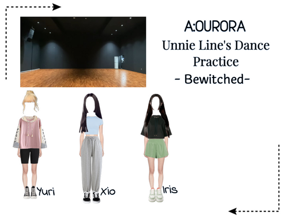 a:ourora's dance practice clothes - unnie line