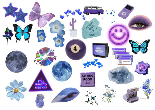 Purple and Blue