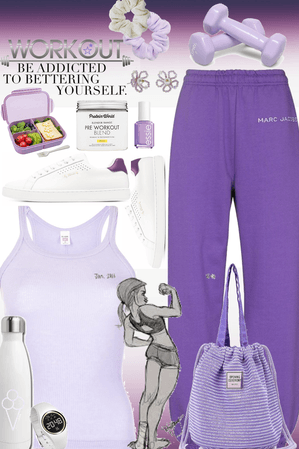Purple & White Workout