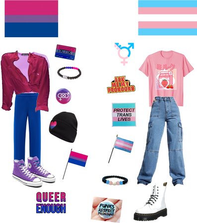 bi and trans inspired outfits!!!