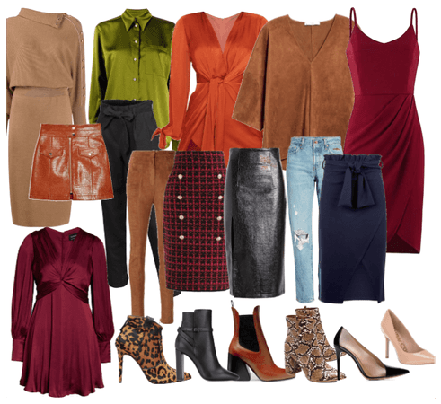 Oufits for the Autumn type colours