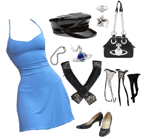 blue vivienne westwood outfit