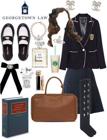 law school as preppy style inspo-Georgetown Law