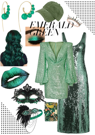 emerald green sequin/for earning challenge