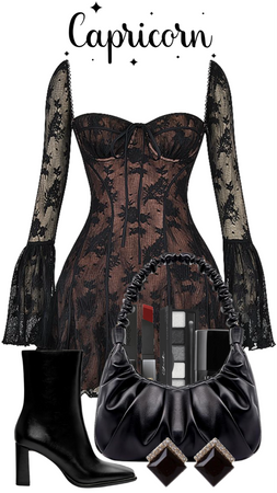 Analissa' Black Lace Corset Dress