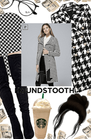 houndstooth coat outfit!!