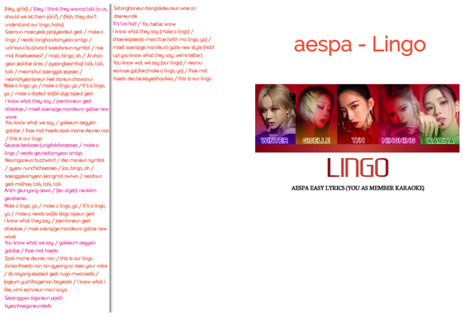 aespa 'Lingo' ARA Lines 5th Member