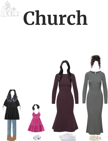church with girls