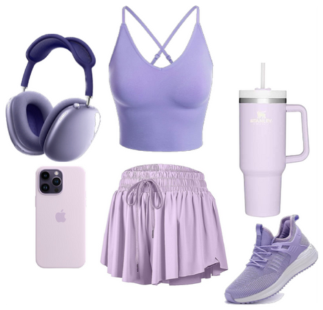 purple workout fit💜
