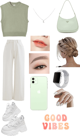 outfit green and white