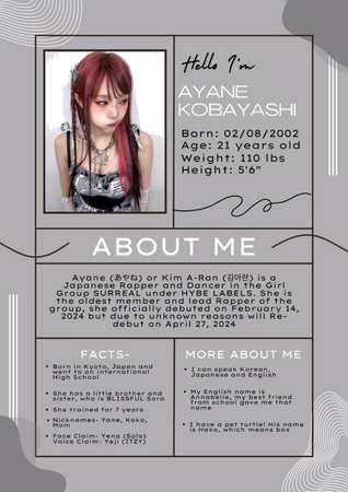 SURREAL Members Introductions- Ayane