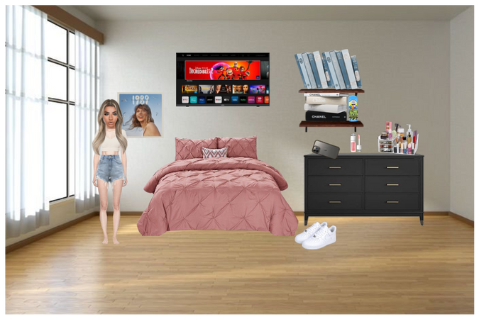 bedroom and random girl